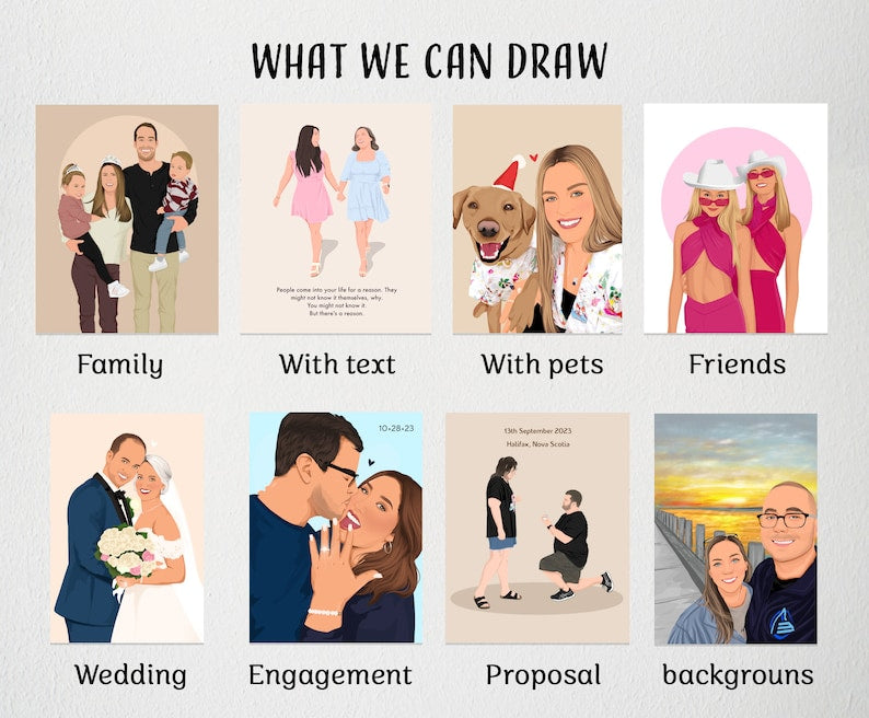 Custom Picture Painting Portrait Frame – Personalized Gift & Wall Decor Frame