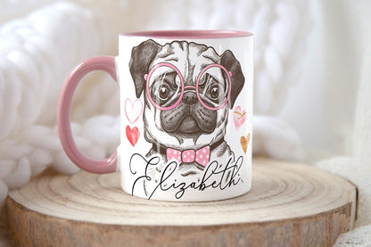 Cute Puppy With Your Name Art Mug