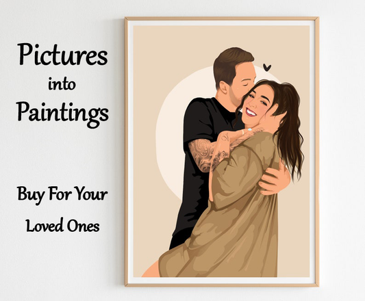 Custom Picture Painting Portrait Frame – Personalized Gift & Wall Decor Frame
