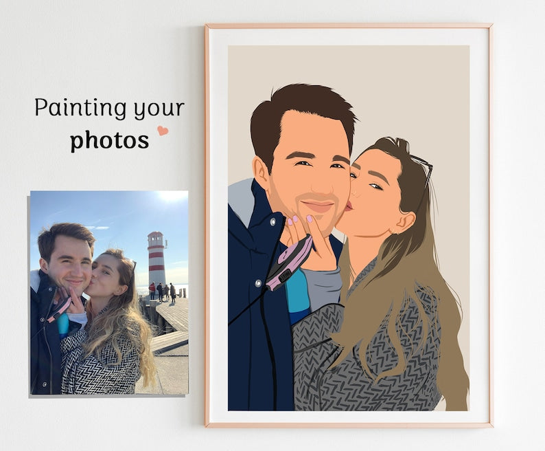 Custom Picture Painting Portrait Frame – Personalized Gift & Wall Decor Frame