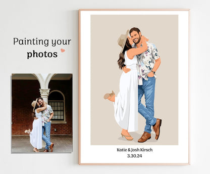 Custom Picture Painting Portrait Frame – Personalized Gift & Wall Decor Frame