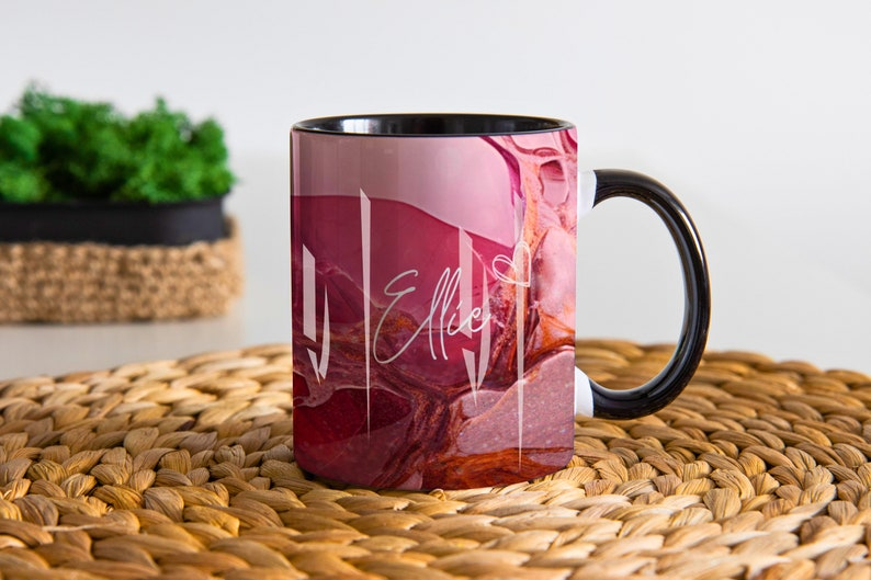Red Marble Mug