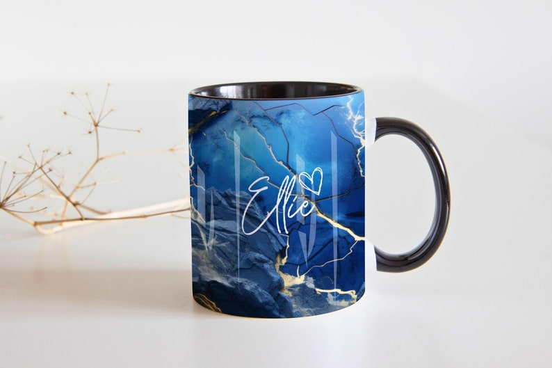 Knight Blue Marble Mug