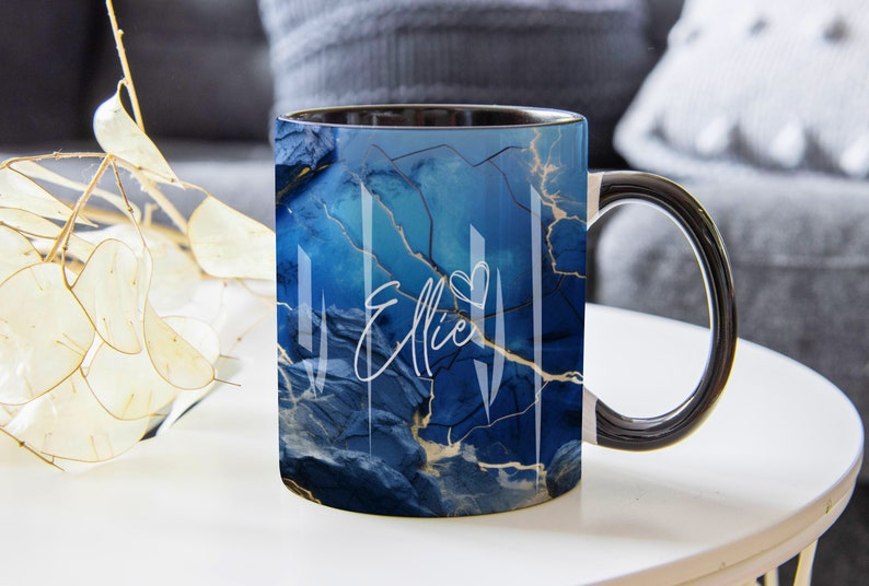Knight Blue Marble Mug