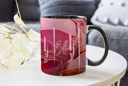 Red Marble Mug