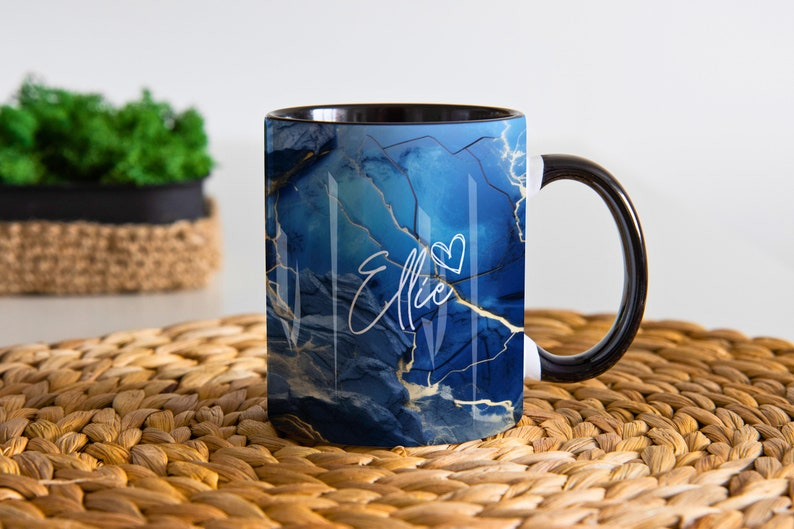 Knight Blue Marble Mug