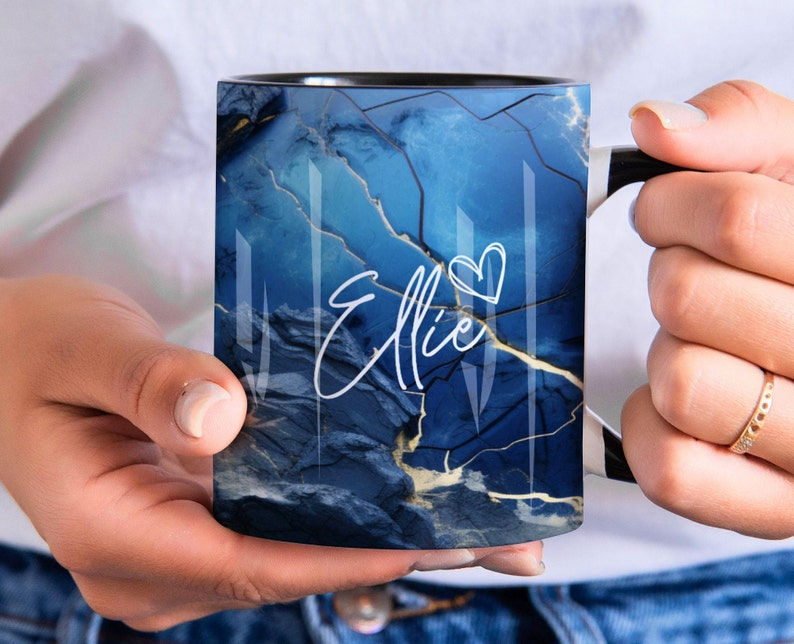 Knight Blue Marble Mug